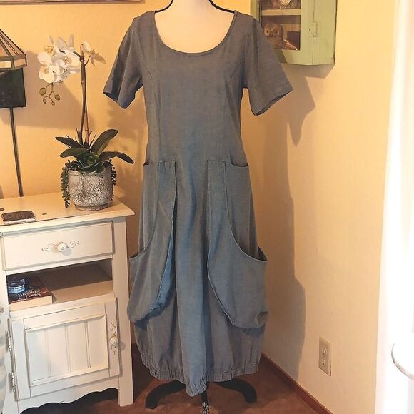 Nook Blue Denim Dress - Picture 1 of 12
